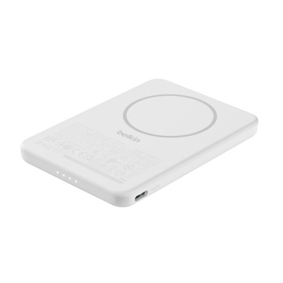 Аккумулятор портативный литий-ионный Power Bank Belkin 5000мА·ч, Slim Magnetic, белый