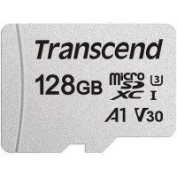 Карта пам'яті Transcend microSD  128GB C10 UHS-I R100/W40MB/s + SD