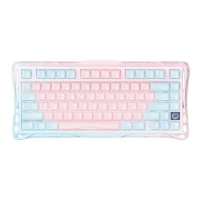 Клавіатура механічна GravaStar Mercury K1 Lite 80keys, GravaStar x BSUN Grey, BT/WL/USB, Lumen Rose Клавіатура механічна GravaStar Mercury K1 Lite 80keys, GravaStar x BSUN Grey, BT/WL/USB, Lumen Rose