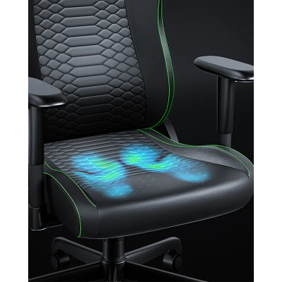 Крісло Razer Iskur V2 X NewGen, EPU шкіра з CoolTouch™, 2D-Armrests, чорно-зелений