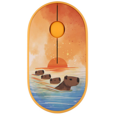 Миша 2E MF300 CAPYBARA:SUNSET Silent WL BT, жовтий