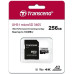 Карта пам'яті Transcend microSD  256GB C10 UHS-I U3 A2 R160/W125MB/s + SD