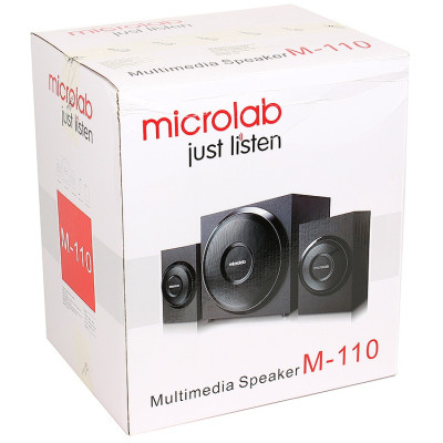 Акустична система MICROLAB M-110 2.1, 10W, mini-jack, чорний