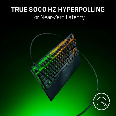 Клавіатура механічна Razer Huntsman V3 Pro TKL 8KHz, 84key, Analog Optical Switch Gen-2, USB-A, EN, RGB, чорний