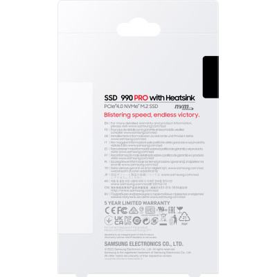 Накопичувач SSD Samsung M.2 1TB PCIe 4.0 990PRO + радіатор Накопичувач SSD Samsung M.2 1TB PCIe 4.0 990PRO + радіатор