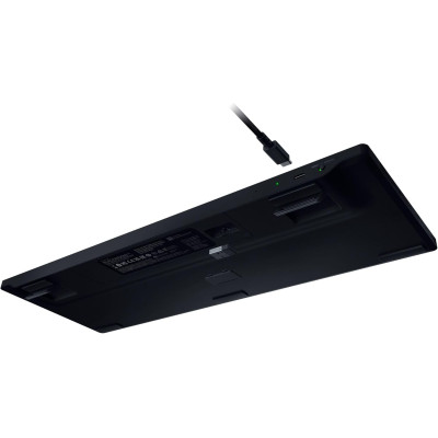 Клавіатура механічна BlackWidow V4 Low-profile HyperSpeed, 104key, Yellow Switch, USB-A/WL/BT, EN, RGB, чорний