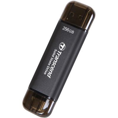 Портативный SSD Transcend 256GB USB 3.1 Gen 2 Type-A + Type-C ESD310 Чорний Портативный SSD Transcend 256GB USB 3.1 Gen 2 Type-A + Type-C ESD310 Чорний
