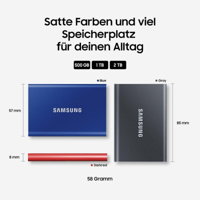 Портативний SSD Samsung  1TB USB 3.2 Gen 2 Type-C  T7