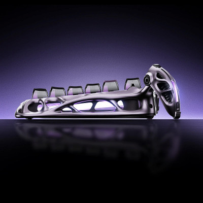 Клавіатура магнітна GravaStar Mercury V75 Pro 80keys, Magnetic Jade Gaming, 8K, USB-A, RGB, Iron Purple