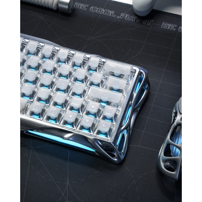 Клавіатура магнітна GravaStar Mercury V60 60keys, UFO Magnetic Gaming, 8K, USB-A, RGB, Sliver Frost