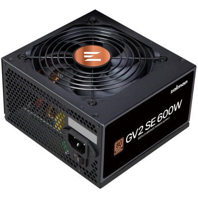 Блок живлення Zalman GV2SE  (600W) 88%, 80+ Bronze, 120мм, 1xMB 24pin(20+4), 1xCPU(4pin+ 8pin), 4xMolex, 6xSATA, 2xPCIe 8pin(6+2)