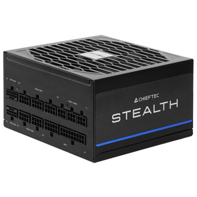 Блок живлення CHIEFTEC Stealth (1200W), >92%, 80+ Platinum, 135мм FDB, 1xMB 24pin(20+4), 2xCPU 8pin(4+4), 2xMolex, 10xSATA, 3xPCIe 8pin(6+2), 2xPCIe GEN5 16pin, Fully Modular