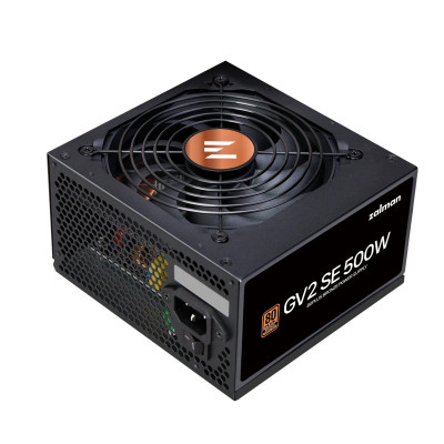 Блок живлення Zalman GV2SE  (500W) 88%, 80+ Bronze, 120мм, 1xMB 24pin(20+4), 1xCPU(4pin+ 8pin), 3xMolex, 6xSATA, 2xPCIe 8pin(6+2)
