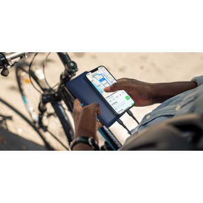 Акумулятор портативний літій-іонний Power Bank Belkin 20000мА·год, 15Вт, 2хUSB-A/USB-C, блакитний