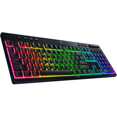 Клавіатура механічна BlackWidow V4 Low-profile HyperSpeed, 104key, Orange Switch, USB-A/WL/BT, EN, RGB, чорний