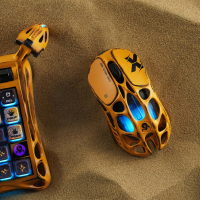 Миша GravaStar Mercury X, BT/WL/USB-A, RGB, Battle-Worn Yellow Миша GravaStar Mercury X, BT/WL/USB-A, RGB, Battle-Worn Yellow