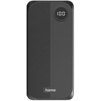Акумулятор портативний літій-іонний Power Bank Hama 20000 мА·год, 2хUSB-C/USB-A, black