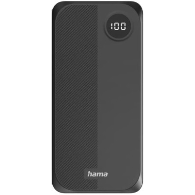 Акумулятор портативний літій-іонний Power Bank Hama 20000 мА·год, 2хUSB-C/USB-A, black Акумулятор портативний літій-іонний Power Bank Hama 20000 мА·год, 2хUSB-C/USB-A, black