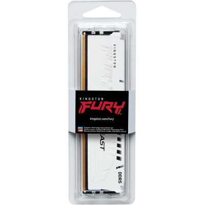 Пам'ять ПК Kingston DDR5  16GB 6000 FURY Beast EXPO Білий