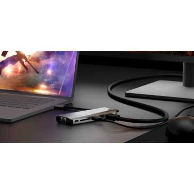 Хаб Belkin USB-C 6в1 HDMI/2хUSB-A/USB-C/SD/Ethernet