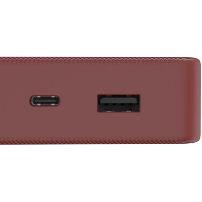 Акумулятор портативний літій-іонний Power Bank Hama 20000 мА·год, USB-C/USB-A, red