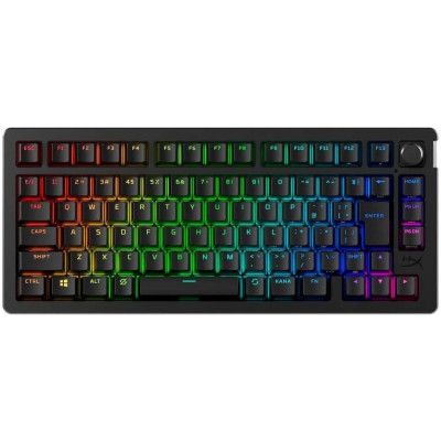 Клавіатура механічна HyperX Alloy Rise 75key, Red, USB-A/WL/BT, EN/UA, RGB, чорний Клавіатура механічна HyperX Alloy Rise 75key, Red, USB-A/WL/BT, EN/UA, RGB, чорний