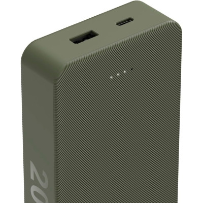 Акумулятор портативний літій-іонний Power Bank Hama 20000 мА·год, USB-C/USB-A, green
