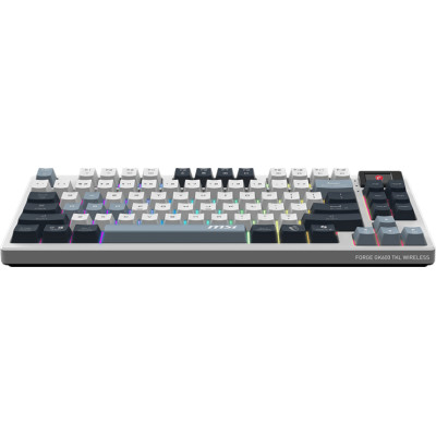 Клавіатура механічна MSI FORGE GK600 TKL W SKY UA 104key, mechanical Linear, USB-A, Wireless, Bluetooth, EN/UKR/RU, RGB, білий Клавіатура механічна MSI FORGE GK600 TKL W SKY UA 104key, mechanical Linear, USB-A, Wireless, Bluetooth, EN/UKR/RU, RGB, білий