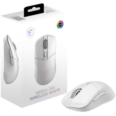 Миша MSI VERSA 300 W WHITE, WIRELESS, RGB, WL, білий