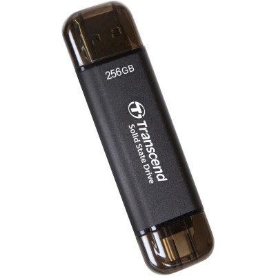 Портативный SSD Transcend 256GB USB 3.1 Gen 2 Type-A + Type-C ESD310 Чорний Портативный SSD Transcend 256GB USB 3.1 Gen 2 Type-A + Type-C ESD310 Чорний