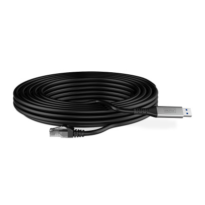 Кабель DIGITUS Ethernet USB-A - RJ45 CAT 6A S/FTP, 1 Gbit/s, 3m, LSZH