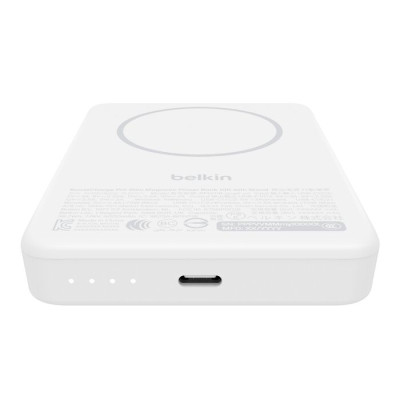 Акумулятор портативний літій-іонний Power Bank Belkin 10000мА·год, 30Вт PD/Qi2 15Вт, Magnetic Kickstand, білий Акумулятор портативний літій-іонний Power Bank Belkin 10000мА·год, 30Вт PD/Qi2 15Вт, Magnetic Kickstand, білий