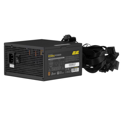 Блок живлення 2E GAMING Stable Power ATX3.1 (600W), >85%, 80+ Bronze, 120мм, 1xMB 24pin(20+4), 2xCPU 8pin(4+4), 3xMolex, 6xSATA, 2xPCIe 8pin(6+2)