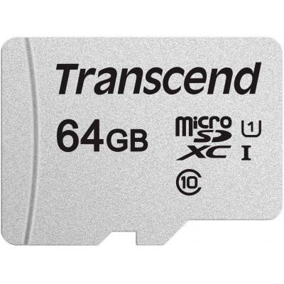 Карта пам'яті Transcend microSD   64GB C10 UHS-I R100/W20MB/s + SD