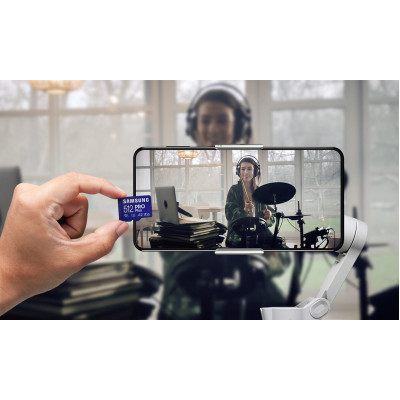 Карта пам'яті Samsung microSDXC    512GB C10 UHS-I R180MB/s PRO Plus + SD