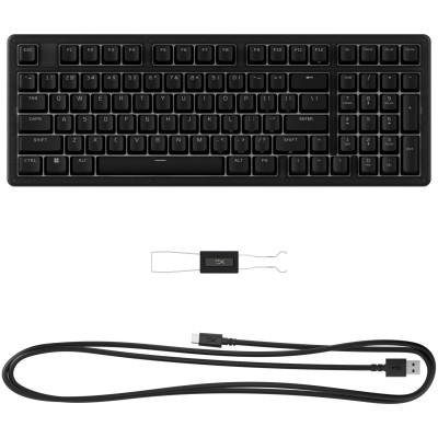 Клавіатура механічна HyperX Alloy Origins 2 1800 103key, Red, USB-A, Hot-Swap, EN/UA, RGB, чорний