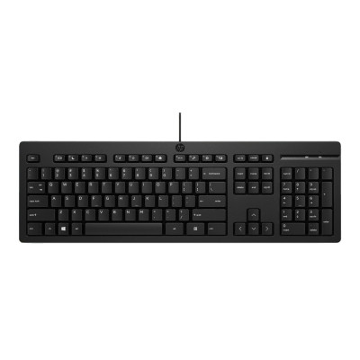Клавиатура мембранная НР 125, 109key, USB-A, EN/UK, черный