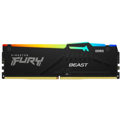 Пам'ять ПК Kingston DDR5 16GB 5600 FURY Beast  RGB