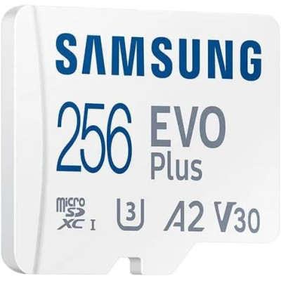 Карта пам'яті Samsung microSD 256GB C10 UHS-I  R130MB/s Evo Plus + SD