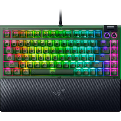Клавіатура механічна Razer BlackWidow V4 75%, 83key, Mechanical Tactile Switch GEN-3, USB-A, EN, RGB, Phantom Green Ed.