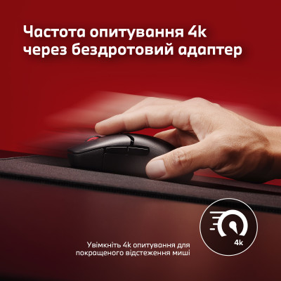 Миша HyperX Pulsefire SAGA PRO, RGB, USB-A/WL/BT, чорний