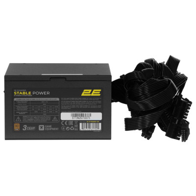 Блок живлення 2E GAMING Stable Power Pro ATX3.1 GEN5.0 (700W), >85%, 80+ Bronze, 120мм, 1xMB 24pin(20+4), 2xCPU 8pin(4+4), 3xMolex, 6xSATA, 4xPCIe 8pin(6+2), 1xPCIe GEN5 16pin Блок живлення 2E GAMING Stable Power Pro ATX3.1 GEN5.0 (700W), >85%, 80+ Bronze, 120мм, 1xMB 24pin(20+4), 2xCPU 8pin(4+4), 3xMolex, 6xSATA, 4xPCIe 8pin(6+2), 1xPCIe GEN5 16pin