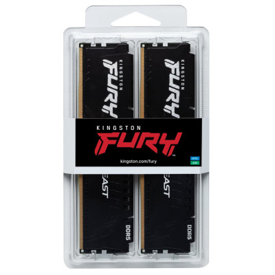 Пам'ять ПК Kingston DDR5 16GB KIT (8GBx2) 6000 FURY Beast Black EXPO