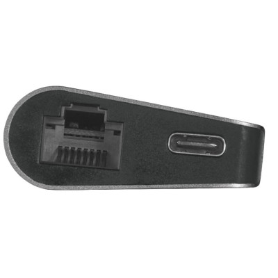 Хаб Trust Dalyx 7-IN-1 USB-С > 2xUSB-А 3.2/USB-С/HDMI/Ehernet/SD/microSD, Алюміній, 0.25м, Сірий