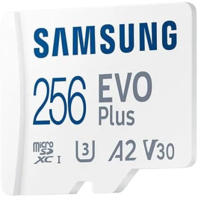 Карта пам'яті Samsung microSD 256GB C10 UHS-I  R130MB/s Evo Plus + SD