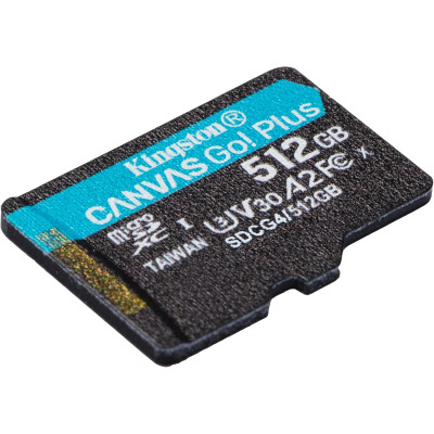 Карта пам'яті Kingston microSD  512GB C10 UHS-I U3 A2 V30 R200/W160MB/s