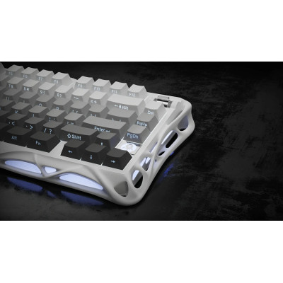 Клавіатура механічна GravaStar Mercury K1 80keys, GravaStar x Kailh Cheery Pink, EN, BT/WL/USB, білий Клавіатура механічна GravaStar Mercury K1 80keys, GravaStar x Kailh Cheery Pink, EN, BT/WL/USB, білий
