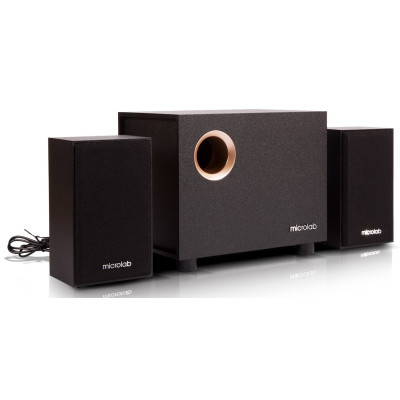 Акустична система MICROLAB M-105 2.1, 10W, mini-jack, чорний