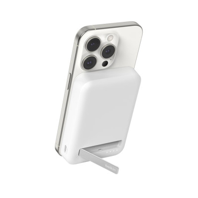 Акумулятор портативний літій-іонний Power Bank Belkin 10000мА·год, 15Вт, Magnetic Qi2, білий Акумулятор портативний літій-іонний Power Bank Belkin 10000мА·год, 15Вт, Magnetic Qi2, білий