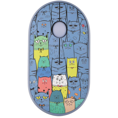 Миша 2E MF300 PETS:CATS Silent WL BT, синій